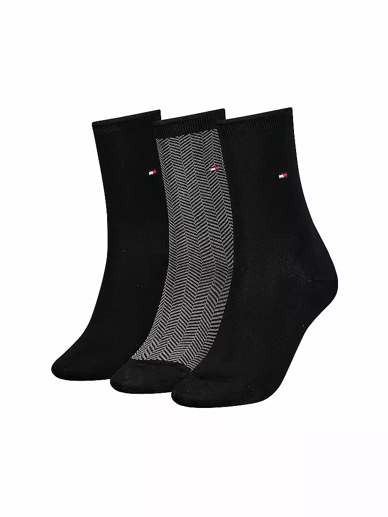 TOMMY HILFIGER | Socken Geschenkbox 3er Pkg black | Negro