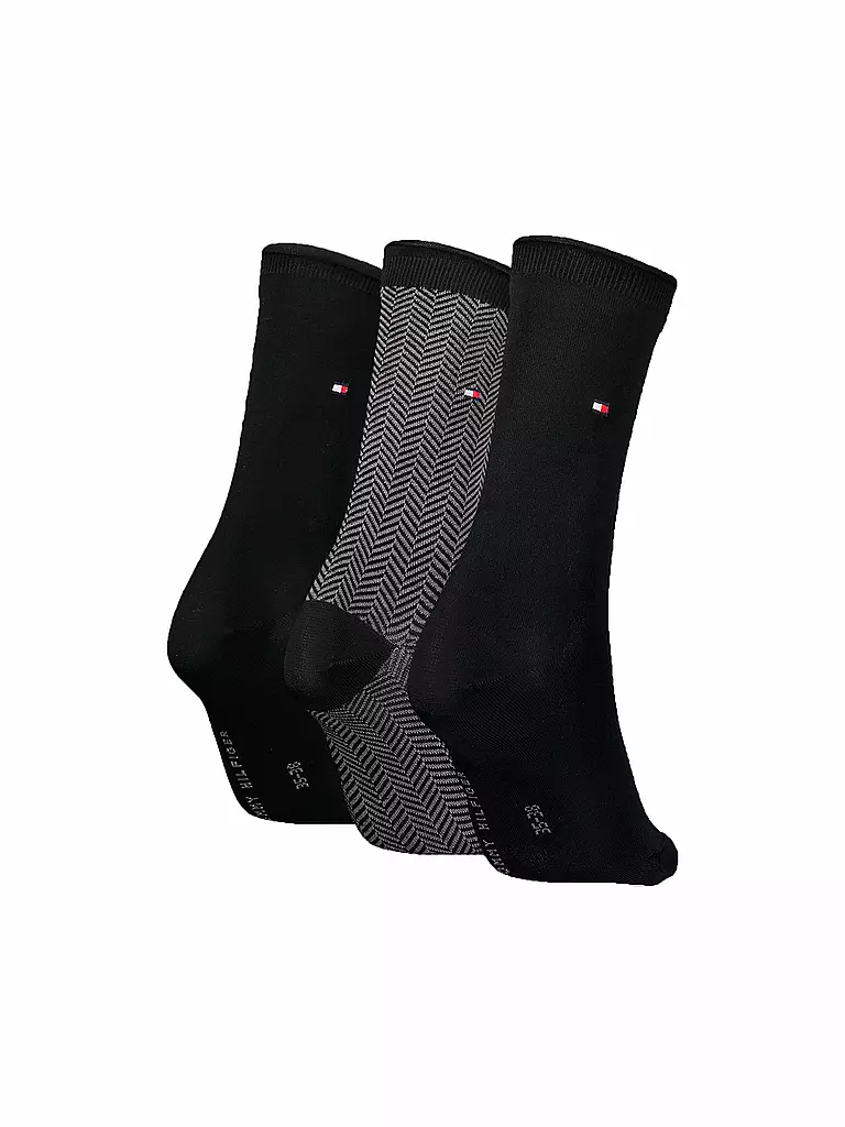 TOMMY HILFIGER | Socken Geschenkbox 3er Pkg black | Negro