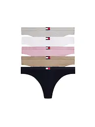 TOMMY HILFIGER | String paquete de 5 negro | Multicolor