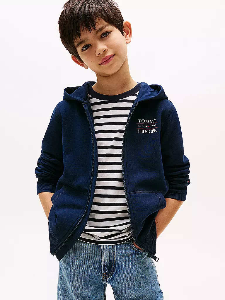 TOMMY HILFIGER | Sudadera con capucha para niño | Azul oscuro