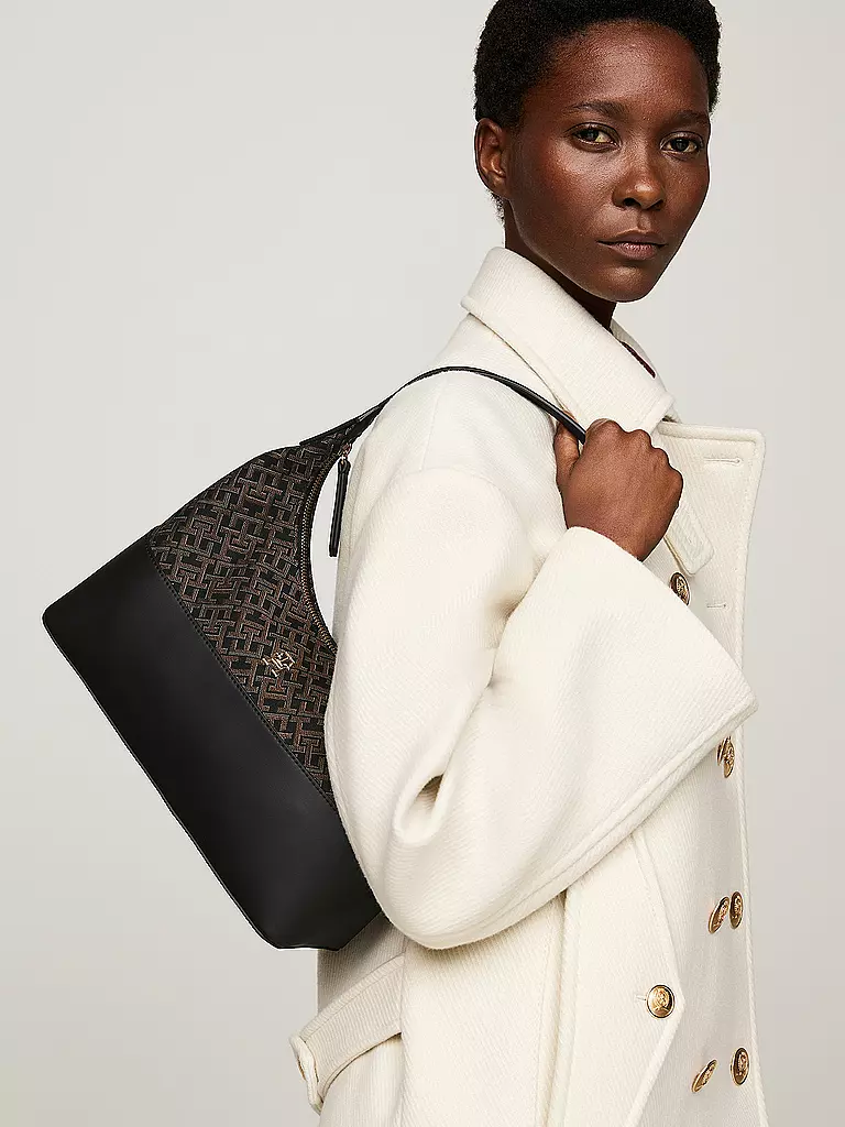 TOMMY HILFIGER | Tasche - Hobo Bag TH JACQUARD | Negro