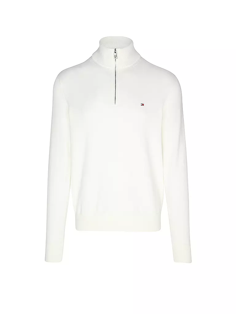 TOMMY HILFIGER | Troyer Pullover  | Blanco