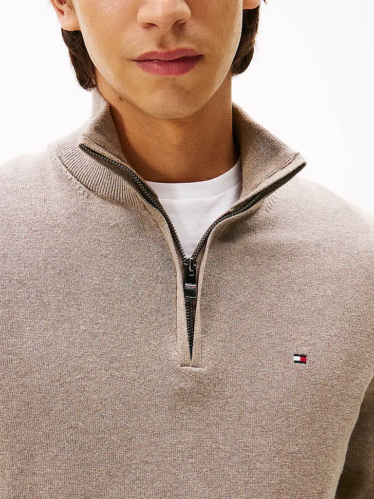 TOMMY HILFIGER | Troyer Pullover  | Marrón