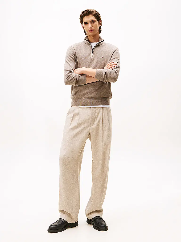 TOMMY HILFIGER | Troyer Pullover | Marrón