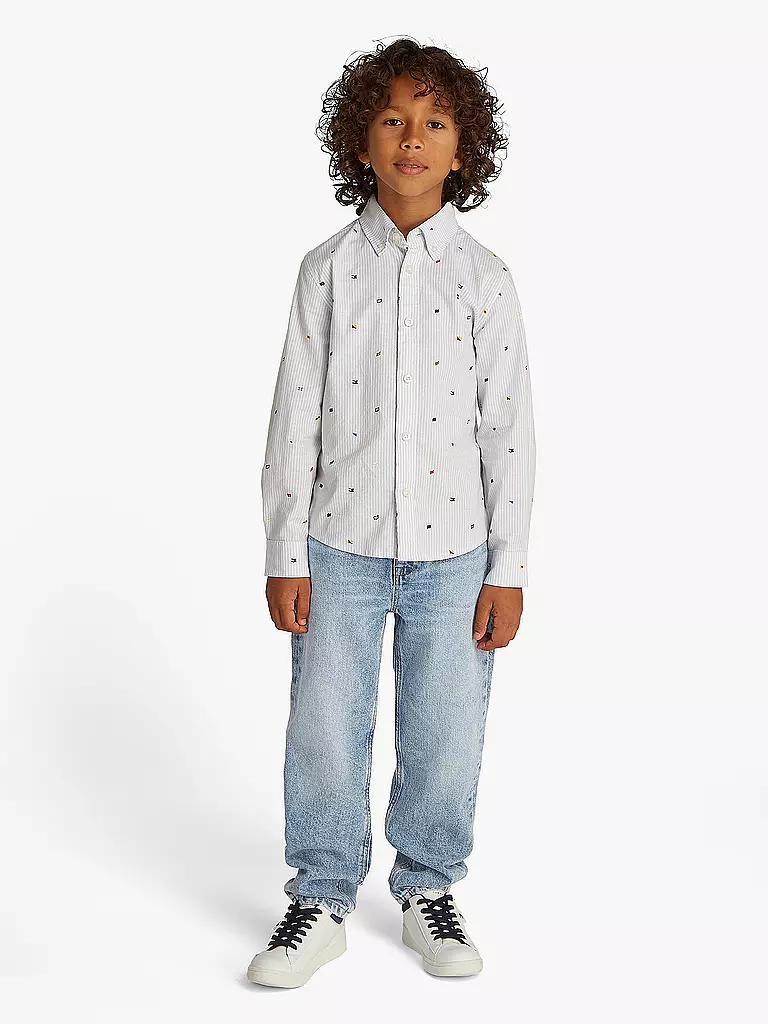 TOMMY HILFIGER | Vaqueros Barrel Fit para niño | Azul claro