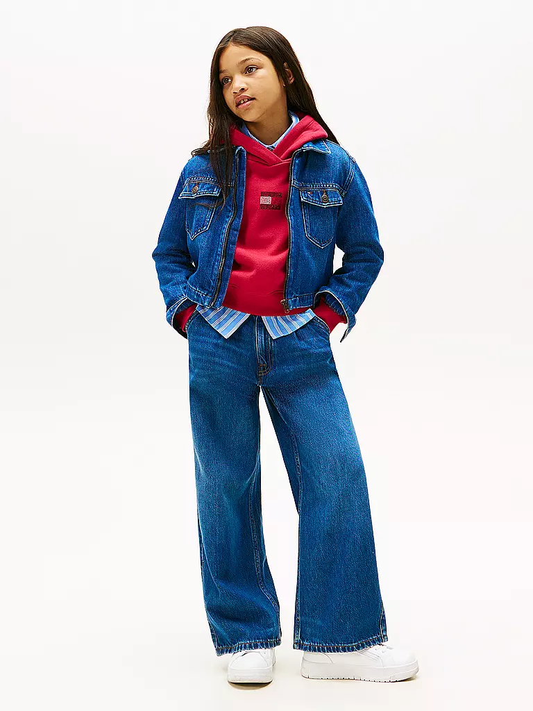 TOMMY HILFIGER | Vaqueros de niña corte ancho | Azul oscuro