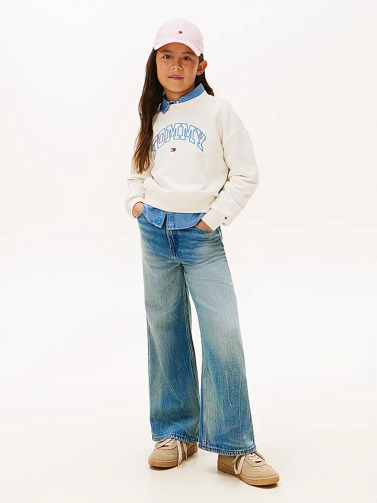 TOMMY HILFIGER | Vaqueros de niña corte ancho | Azul