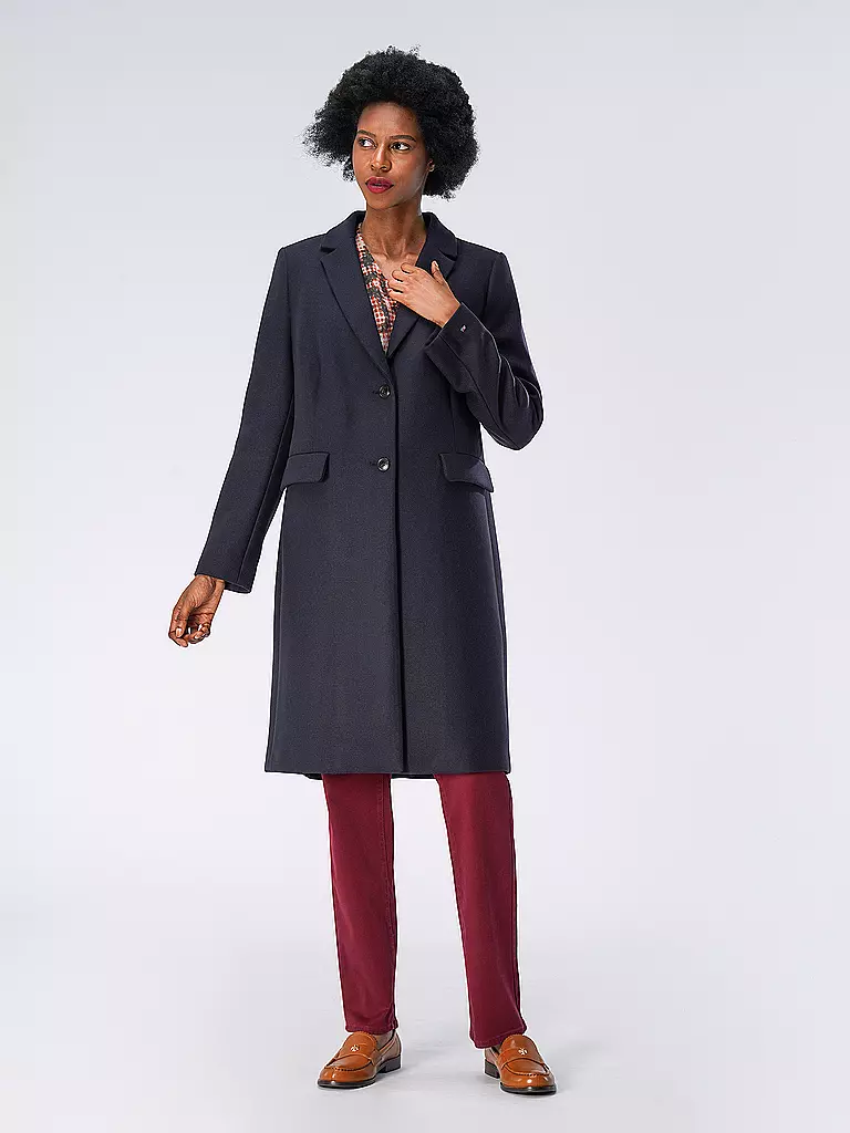 TOMMY HILFIGER | Wollmantel | Azul oscuro