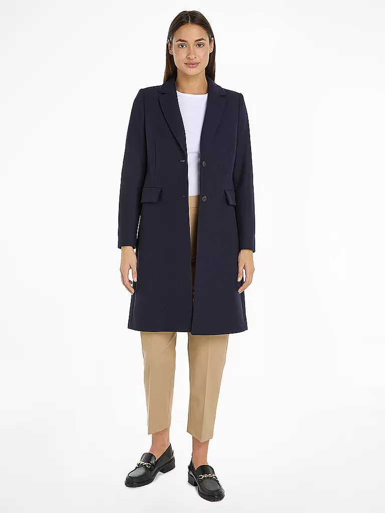 TOMMY HILFIGER | Wollmantel | Azul oscuro