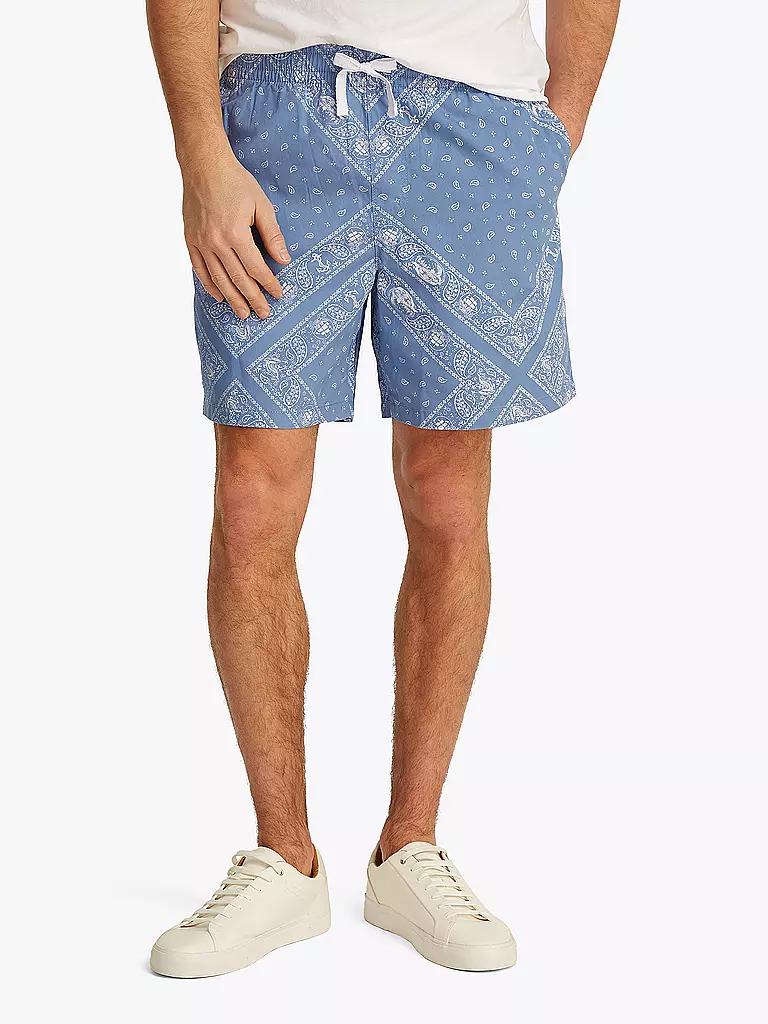 TOMMY JEANS | Badeshorts
Marca: TOMMY JEANS
Color: azul claro
Categorías: Moda,Hombre

Material: Algodón
Estampado: Paisley,Estampado
Largo (pantalones/jeans): Shorts
Estilo: Young Fashion
Altura de la cintura: Tiro medio
Detalles: Bolsillos laterales,Cordón | 