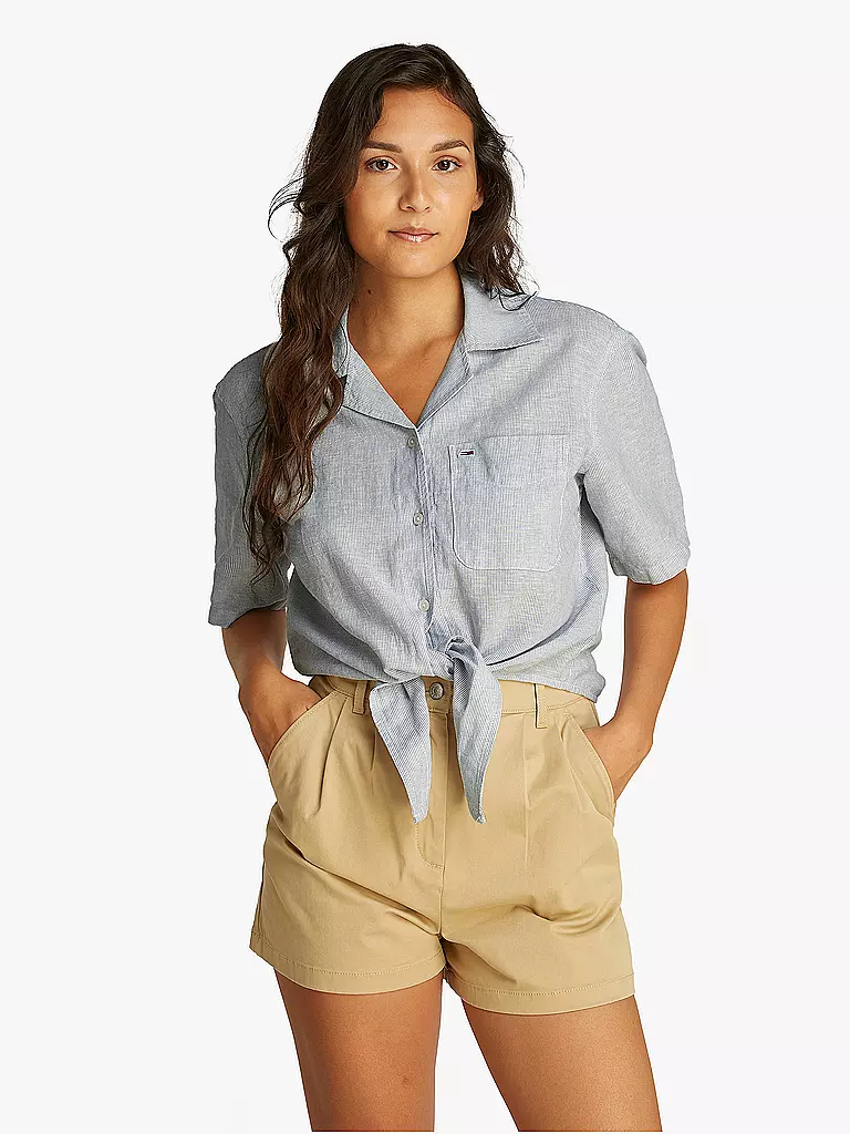 TOMMY JEANS | Blusa corte cropped | Azul claro