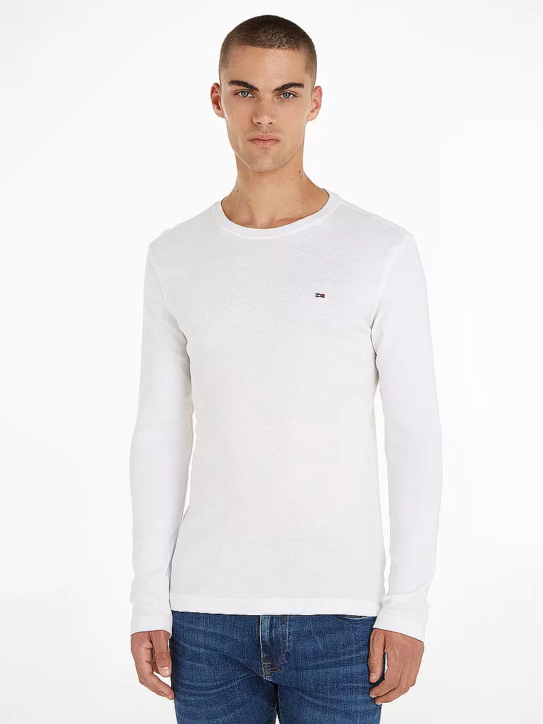 TOMMY JEANS | Camiseta de manga larga Slim Fit | weiss