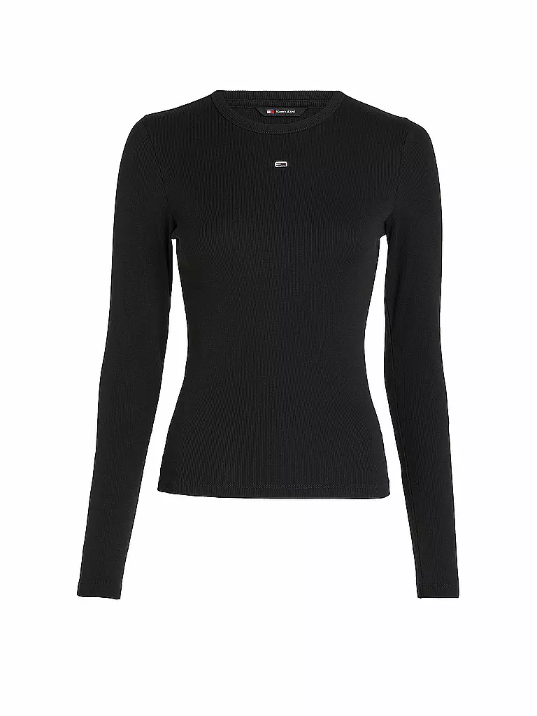 TOMMY JEANS | Camiseta de manga larga | schwarz