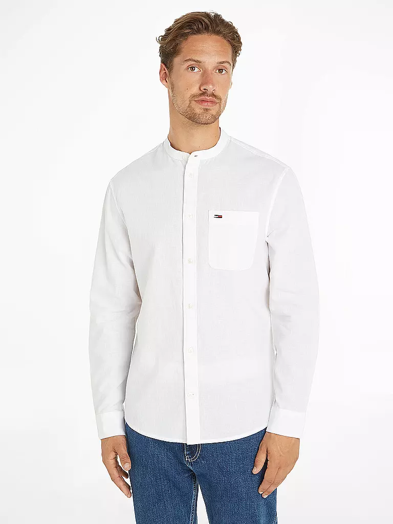 TOMMY JEANS | Hemd Regular Fit  | Blanco