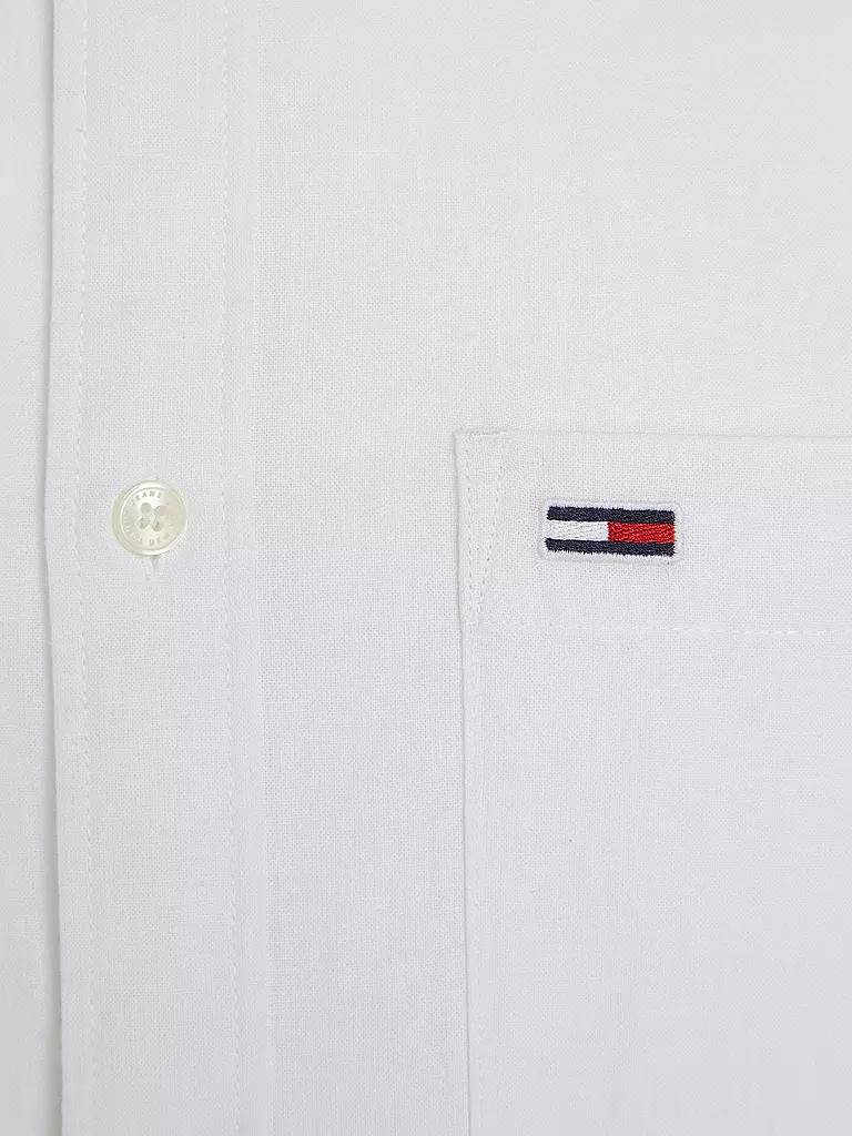 TOMMY JEANS | Hemd Regular Fit  | Blanco