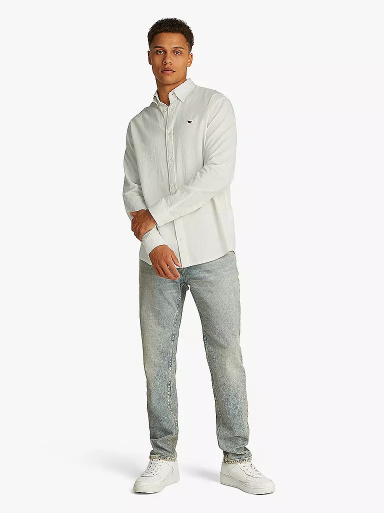 TOMMY JEANS | Hemd Regular Fit | Blanco