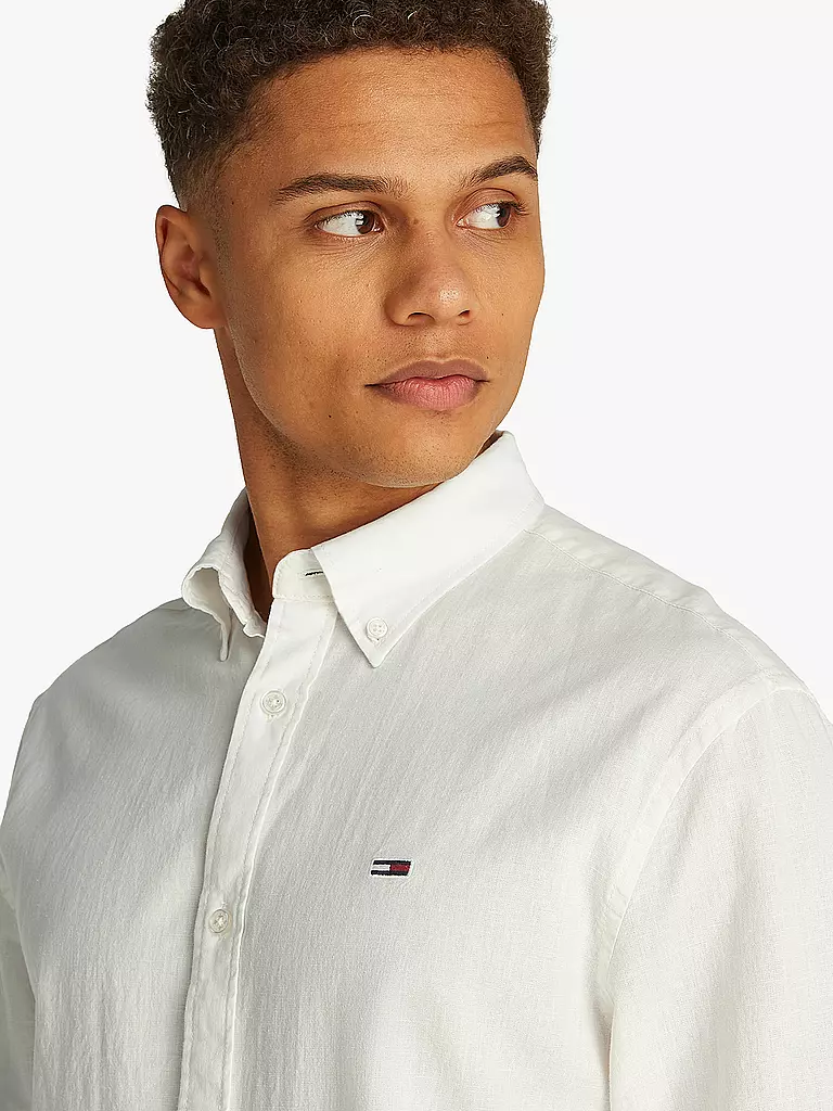 TOMMY JEANS | Hemd Regular Fit | Blanco