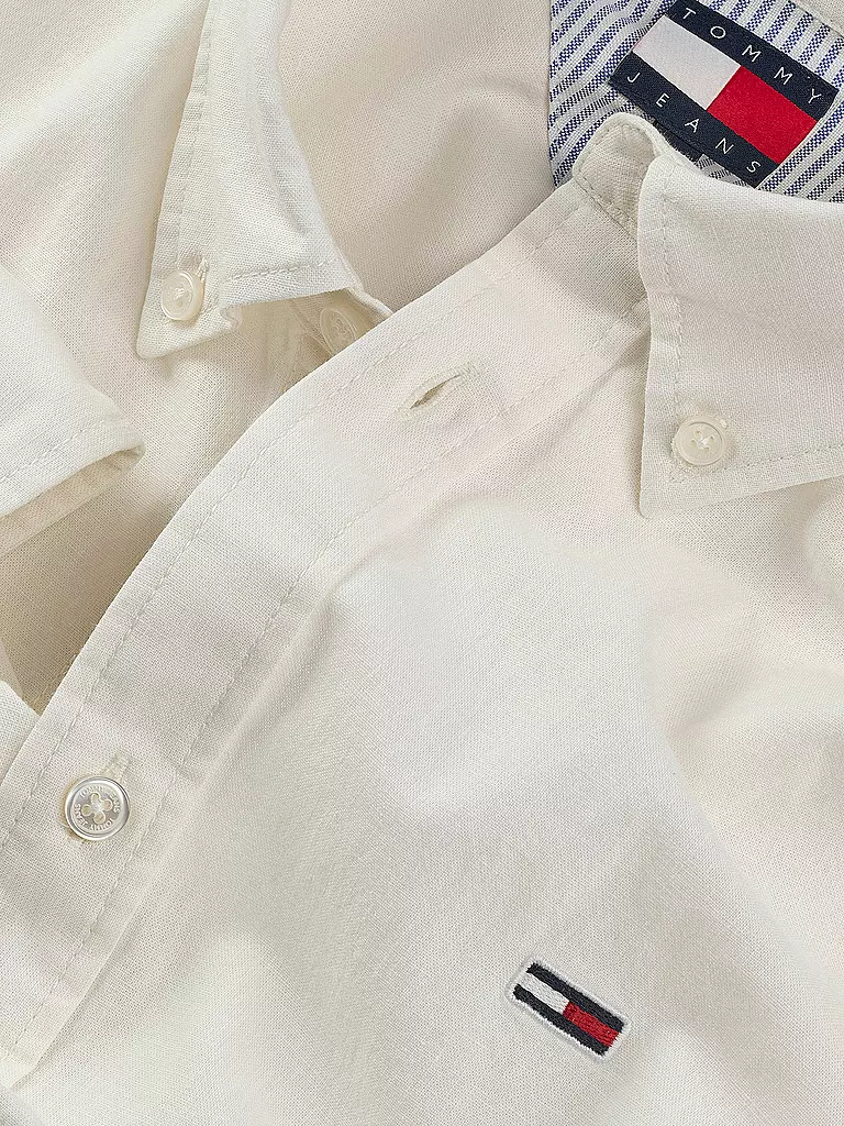 TOMMY JEANS | Hemd Regular Fit | Blanco
