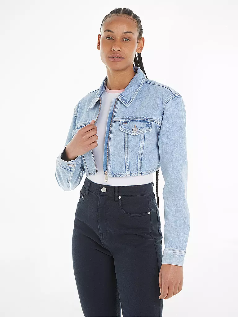 TOMMY JEANS | Jeansjacke Cropped Fit | Azul claro