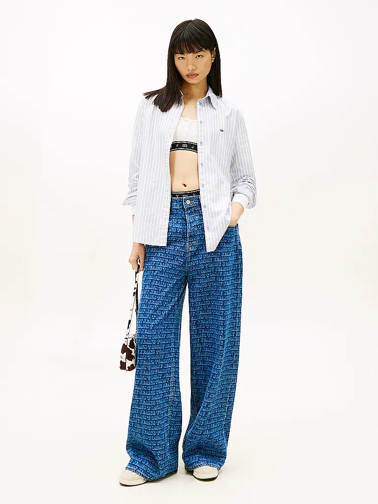 TOMMY JEANS | Nombre del producto: Blusa camisera | Azul claro