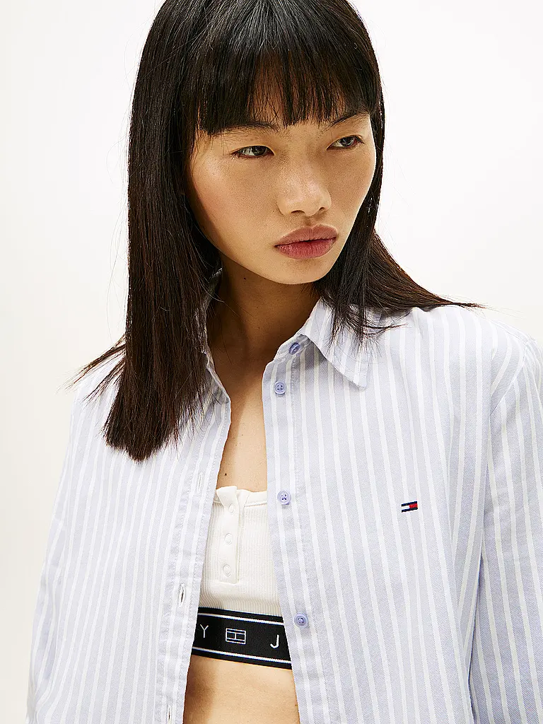 TOMMY JEANS | Nombre del producto: Blusa camisera | Azul claro