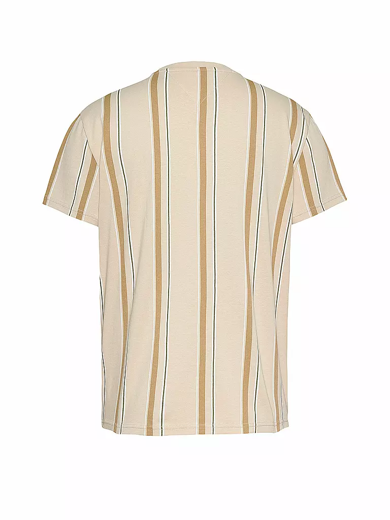 TOMMY JEANS | Nombre del producto: Camiseta
Marca: TOMMY JEANS
Color: beige
Categorías: Moda, Hombre

Largo de manga: Manga corta
Escote: Cuello redondo
Material: Jersey, Algodón
Diseño: Rayas
Corte (Prenda superior): Regular
Estilo: Moda joven
Detalles: Logo | 