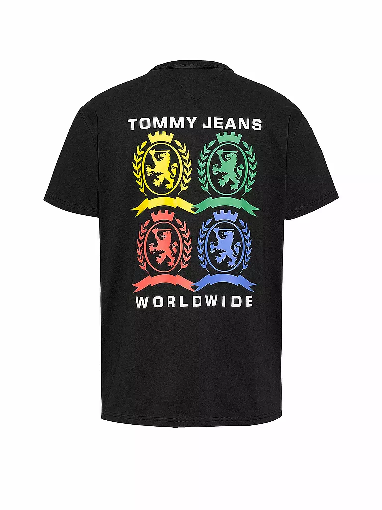 TOMMY JEANS | Producto: Camiseta
Marca: TOMMY JEANS
Color: negro
Categorías: Moda,Hombre

Largo de manga: Manga corta
Cuello: Cuello redondo
Material: Jersey,Algodón
Diseño: Logo,Estampado
Corte (Prenda superior): Regular
Estilo: Moda joven | 