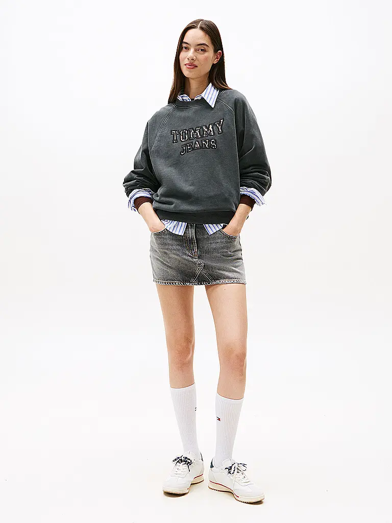 TOMMY JEANS | Suéter | grau