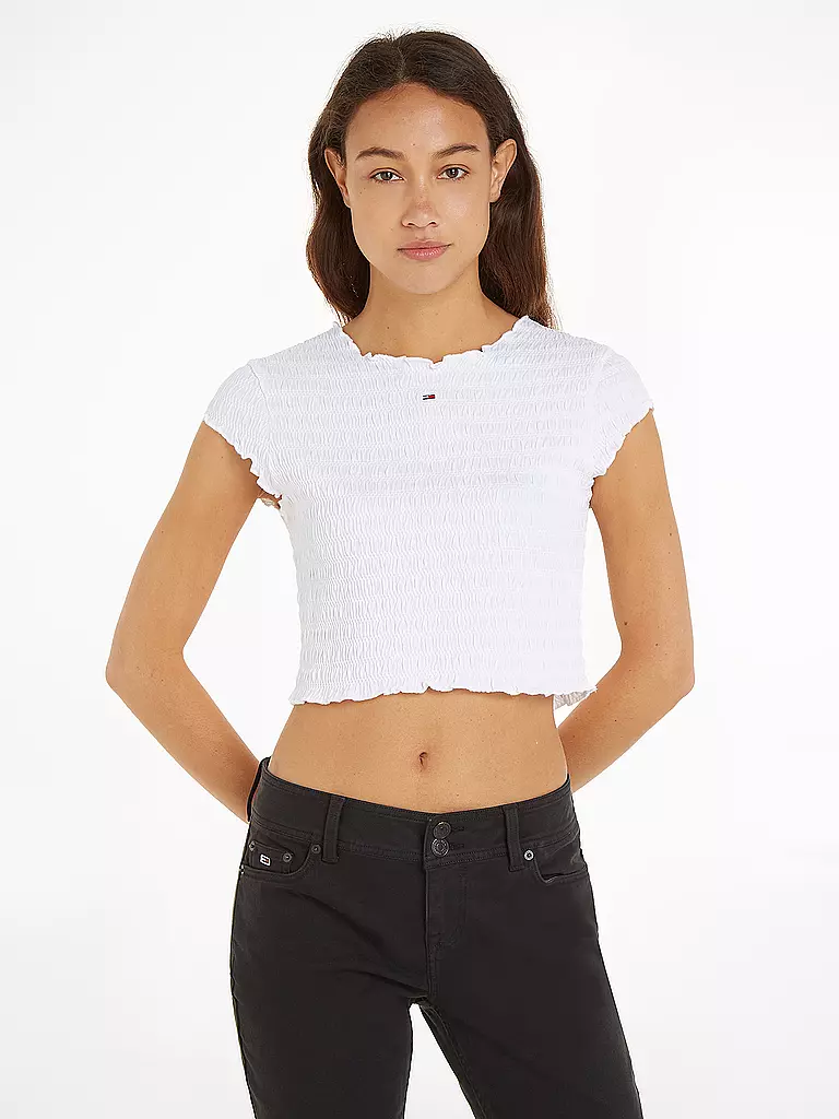TOMMY JEANS | T-Shirt Cropped Fit  | Blanco