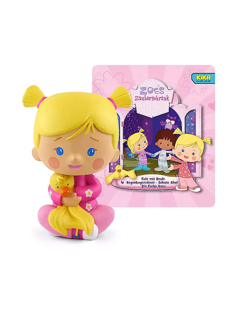 TONIES | Figura de audio - El armario mágico de Zoe - Búho / El enigma del arcoíris / Tesoro a la vista / Color rosa | Sin color