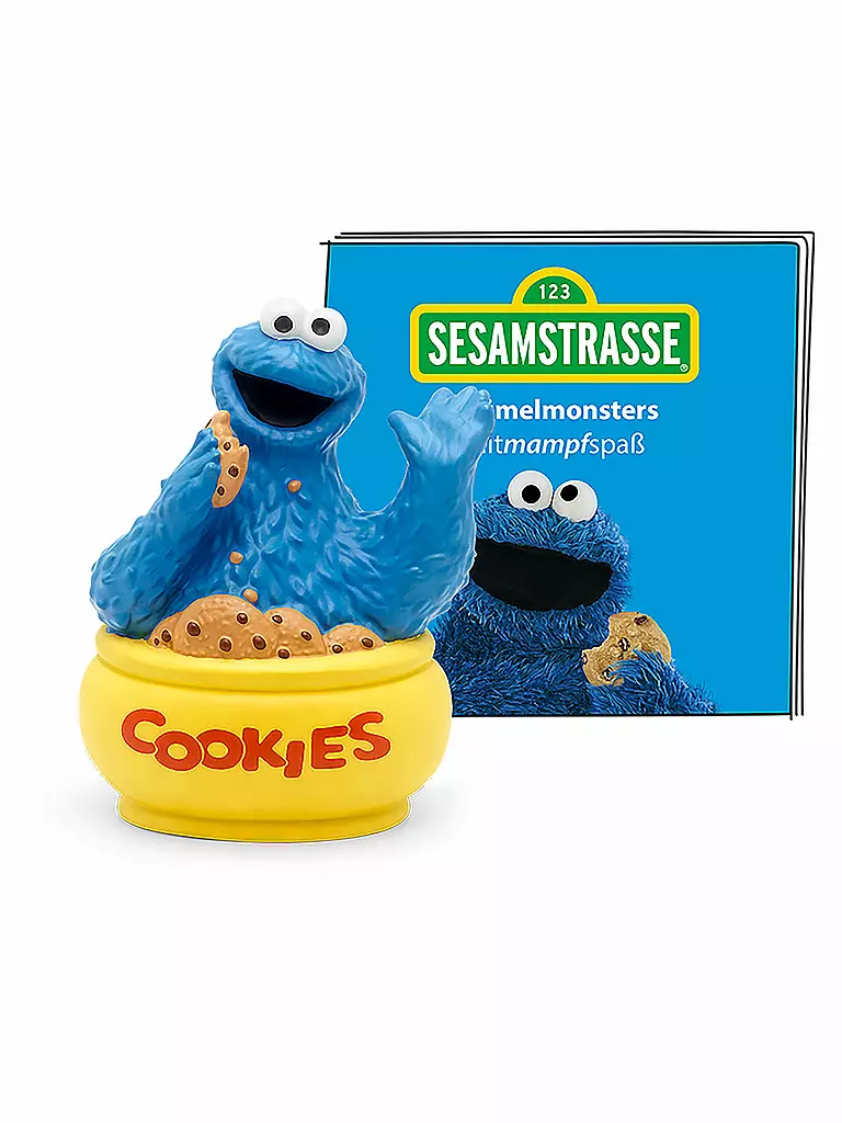TONIES | Figura de audio - El monstruo de las galletas de Barrio Sésamo y su festín de mordiscos | Sin color