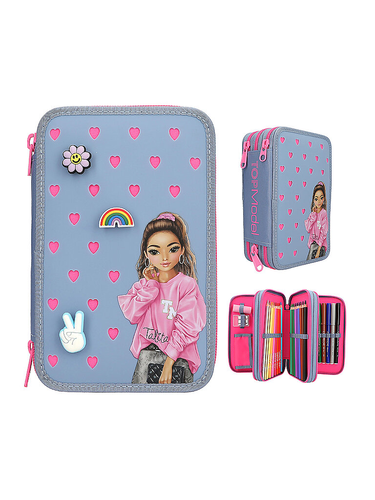 Estuche de 3 compartimentos con silicona