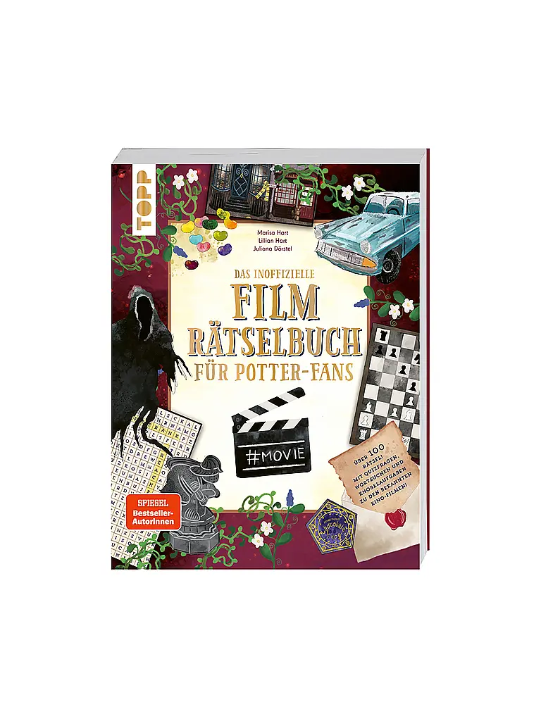 TOPP / FRECH VERLAG | Libro - El libro de acertijos cinematográficos no oficial para fans de Potter. Más de 100 acertijos, preguntas de prueba y rompecabezas sobre los éxitos de taquilla Hart, Marisa Hart, Lillian | Multicolor