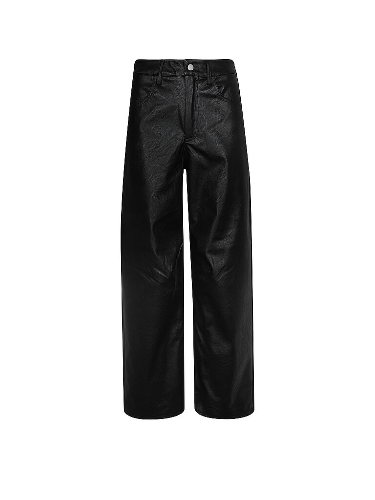Topshop Pantalones efecto piel TSTALLA negro