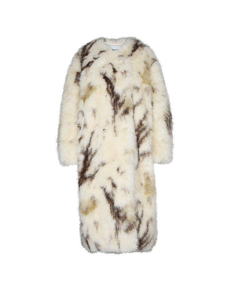 Topshop Abrigo de piel sintética TSSELMI crema