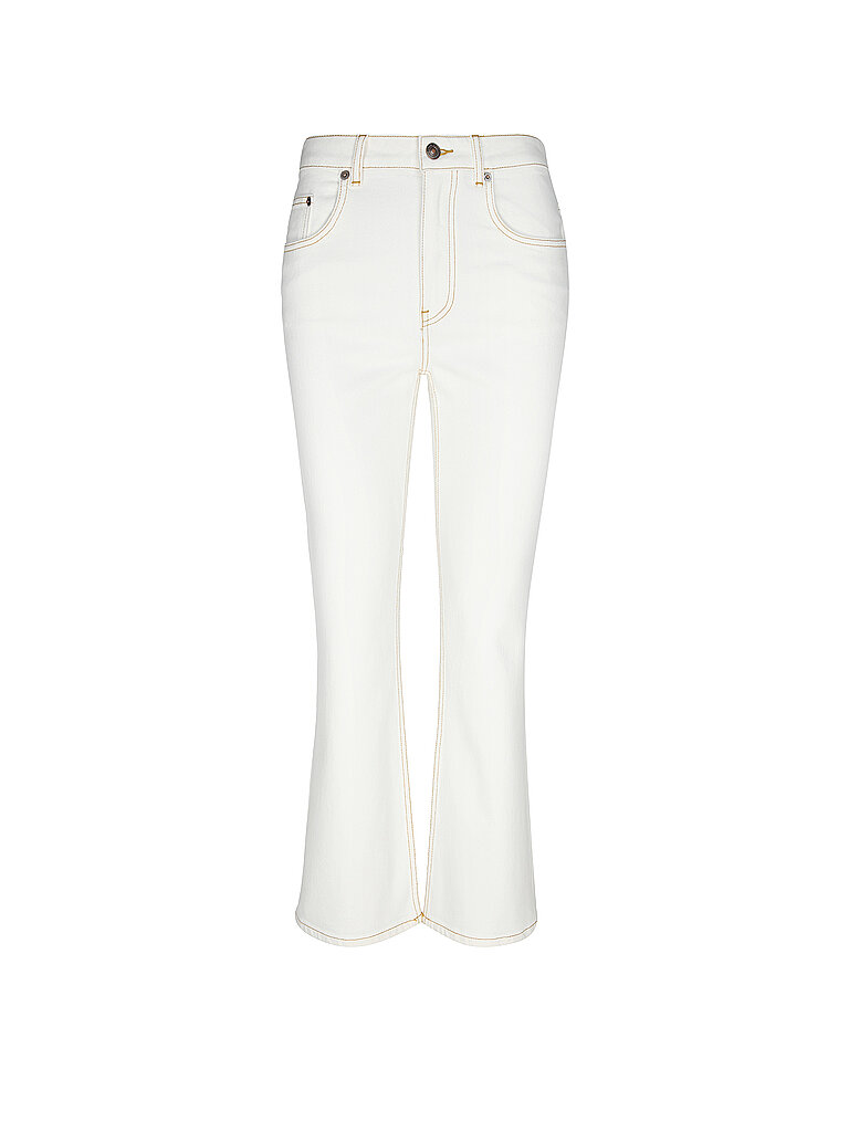 Jeans de corte acampanado blanco 26