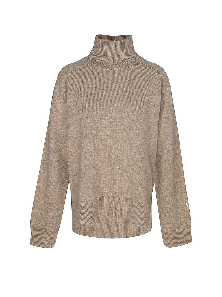 Jersey de cuello alto beige L