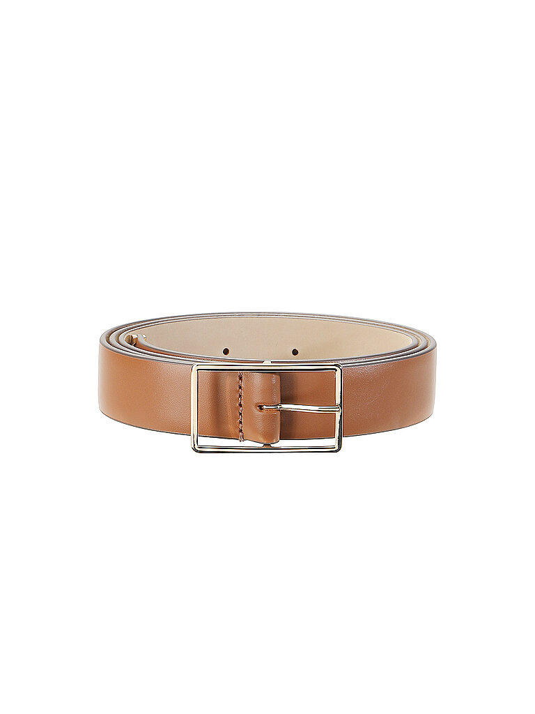Cinturón de cuero marrón claro XL