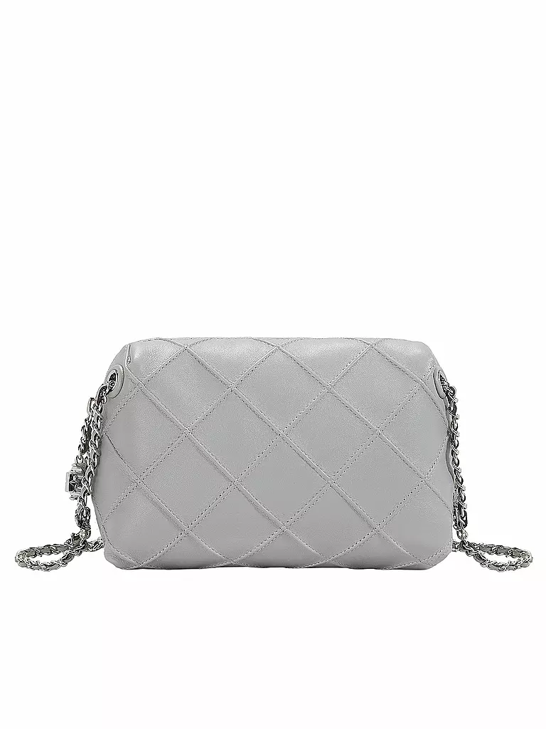TORY BURCH | Bolso de cuero - Bandolera FLEMING Small | Gris