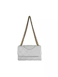 TORY BURCH | Bolso de cuero - Bolso bandolera FLEMING SOFT pequeño | Gris claro