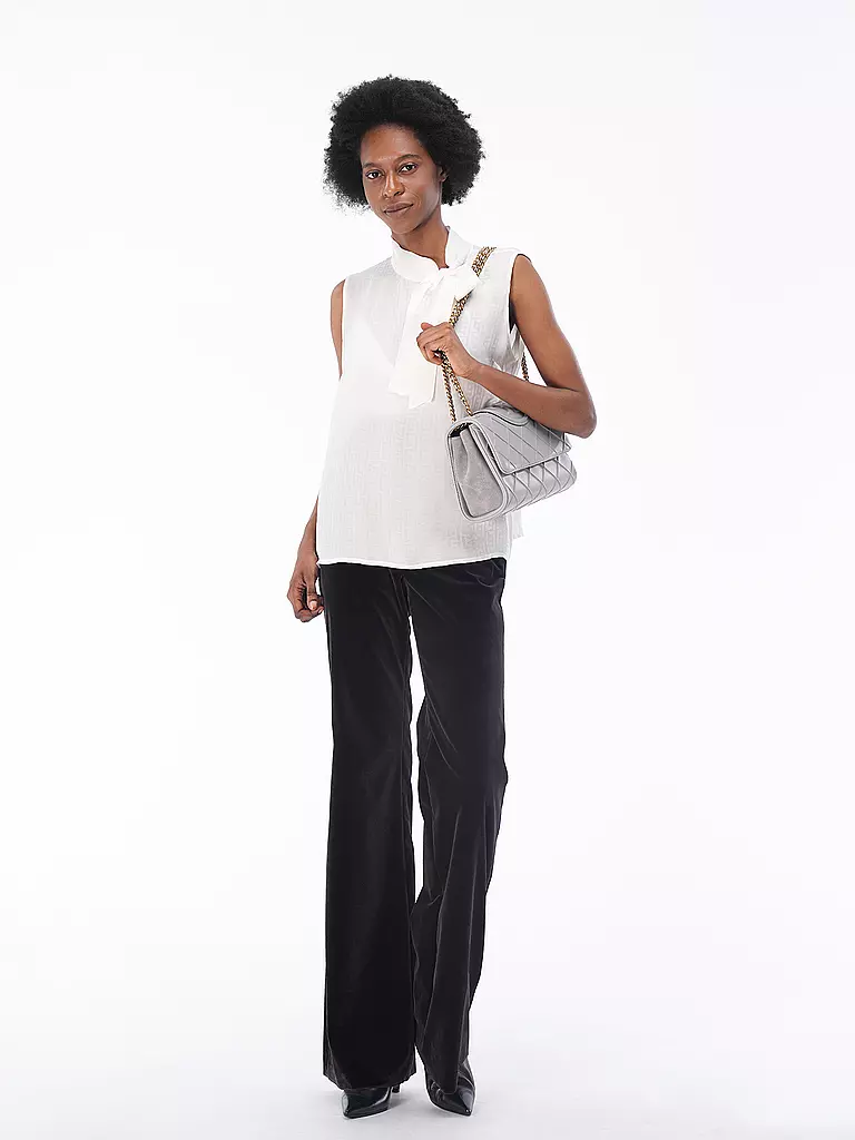 TORY BURCH | Bolso de cuero - Bolso bandolera FLEMING SOFT | Gris claro