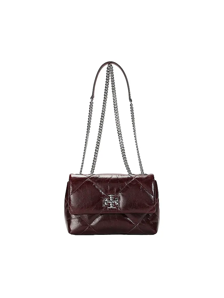 TORY BURCH | Bolso de cuero - Bolso bandolera KIRA | Rojo oscuro