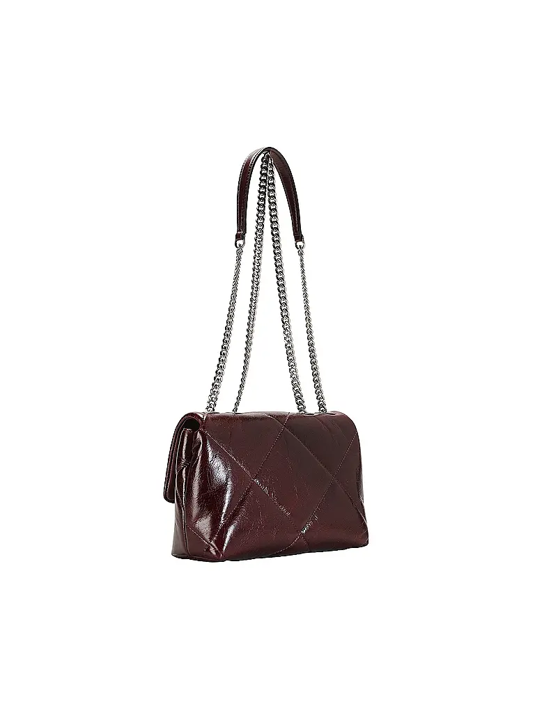 TORY BURCH | Bolso de cuero - Bolso bandolera KIRA | Rojo oscuro