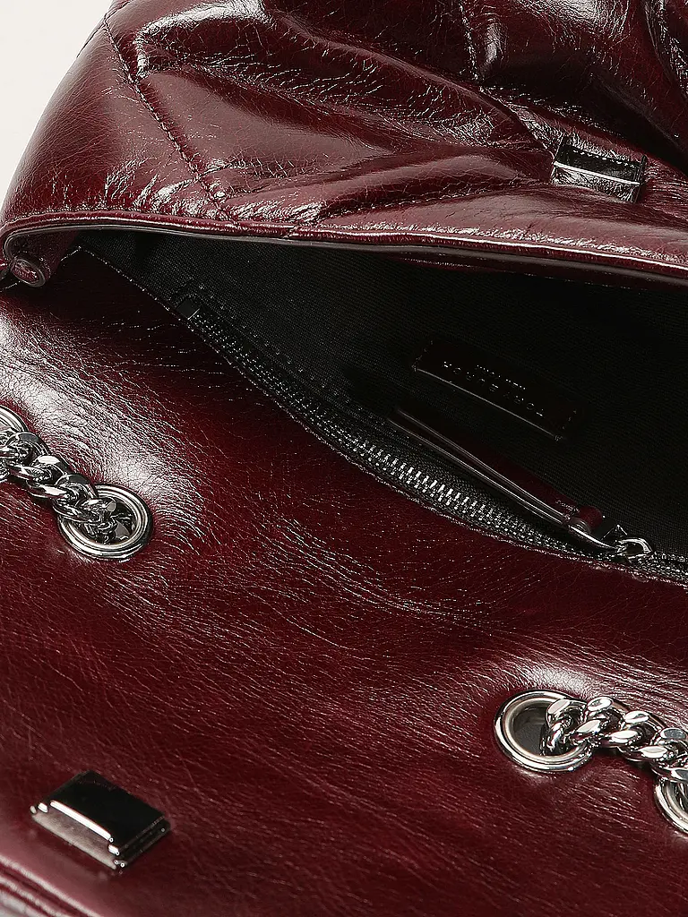 TORY BURCH | Bolso de cuero - Bolso bandolera KIRA | Rojo oscuro