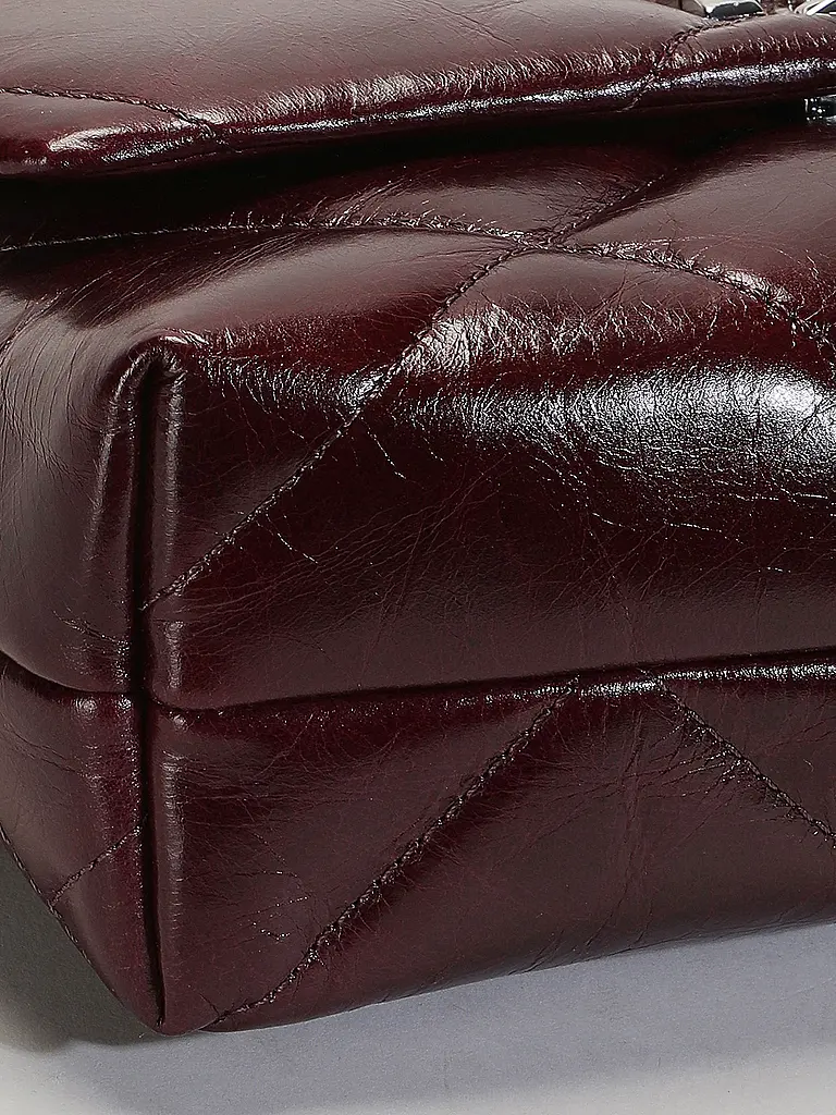 TORY BURCH | Bolso de cuero - Bolso bandolera KIRA | Rojo oscuro