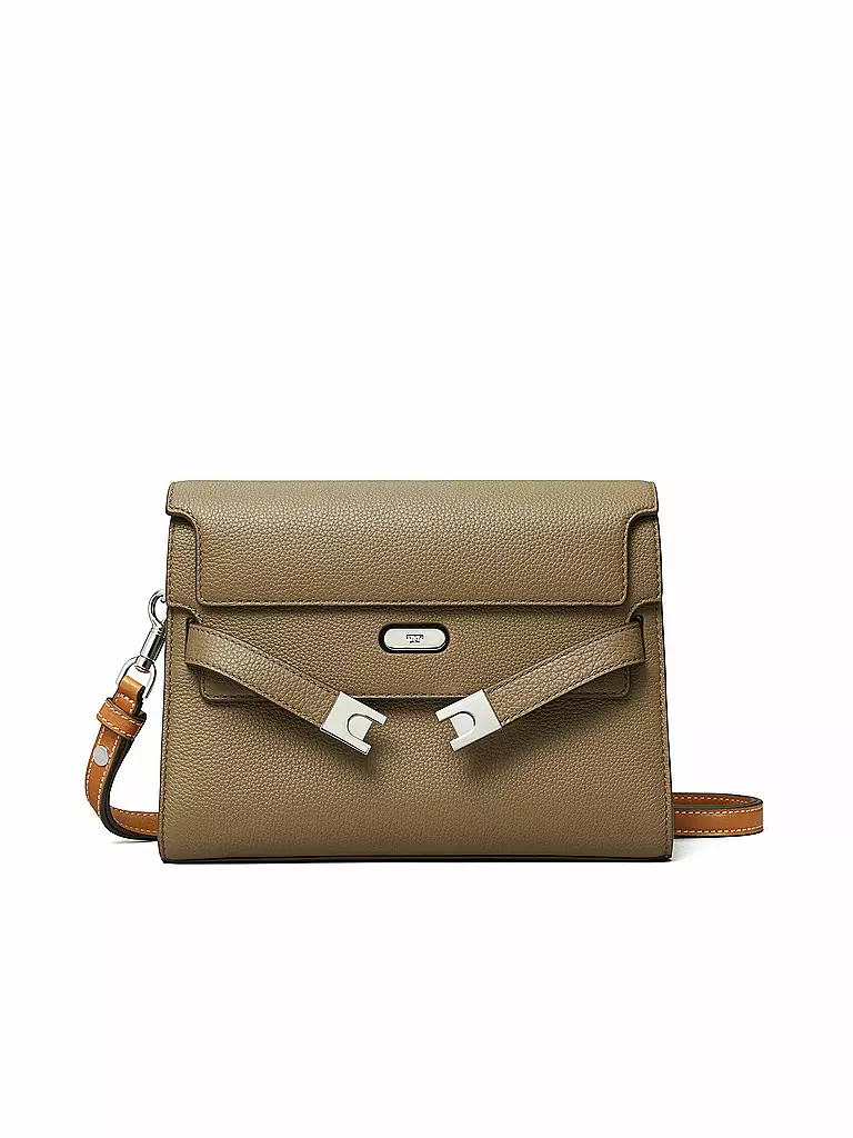 TORY BURCH | Bolso de cuero - Bolso bandolera LEE SHOULDER BAG | Gris