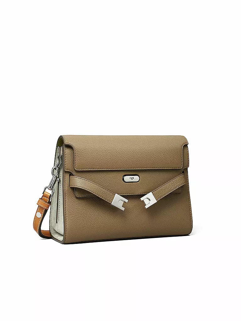 TORY BURCH | Bolso de cuero - Bolso bandolera LEE SHOULDER BAG | Gris