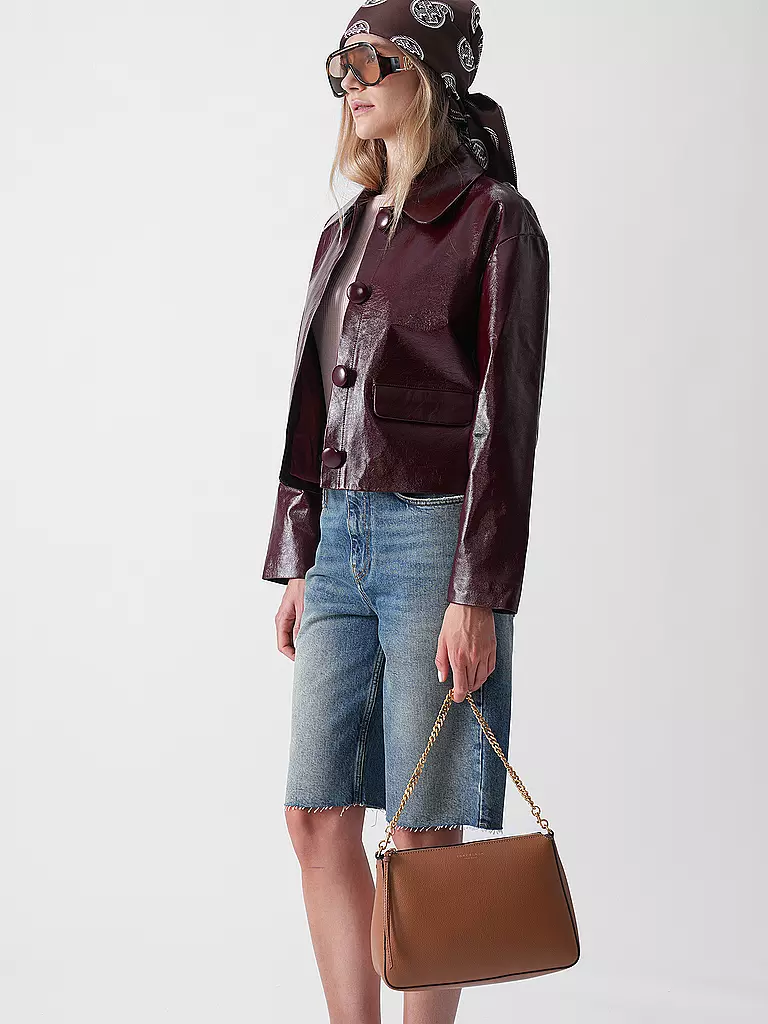 TORY BURCH | Bolso de cuero - Bolso bandolera PERRY | Marrón claro