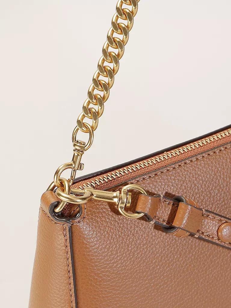 TORY BURCH | Bolso de cuero - Bolso bandolera PERRY | Marrón claro
