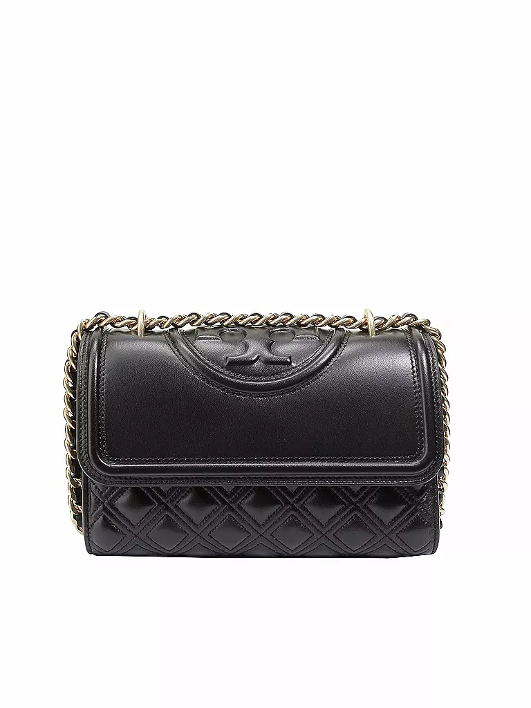 TORY BURCH | Bolso de cuero - Bolso de hombro FLEMING Small | Negro